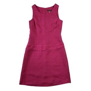 Robin Naylor Bay Head Dress Womens 2 Pink Linen Sheath Sleeveless‎ Lined